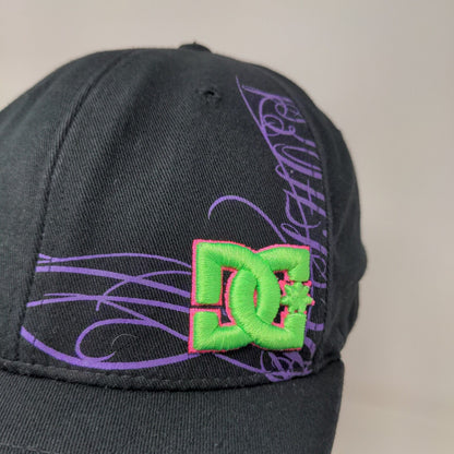 Flexfit Men's DC Shoes Fitted Hat Cap Black Size S-M Embroidered Logo