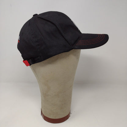 AirRus Slideback Hat Embroidered Logo Spell Out Don't Follow Lead Black Red