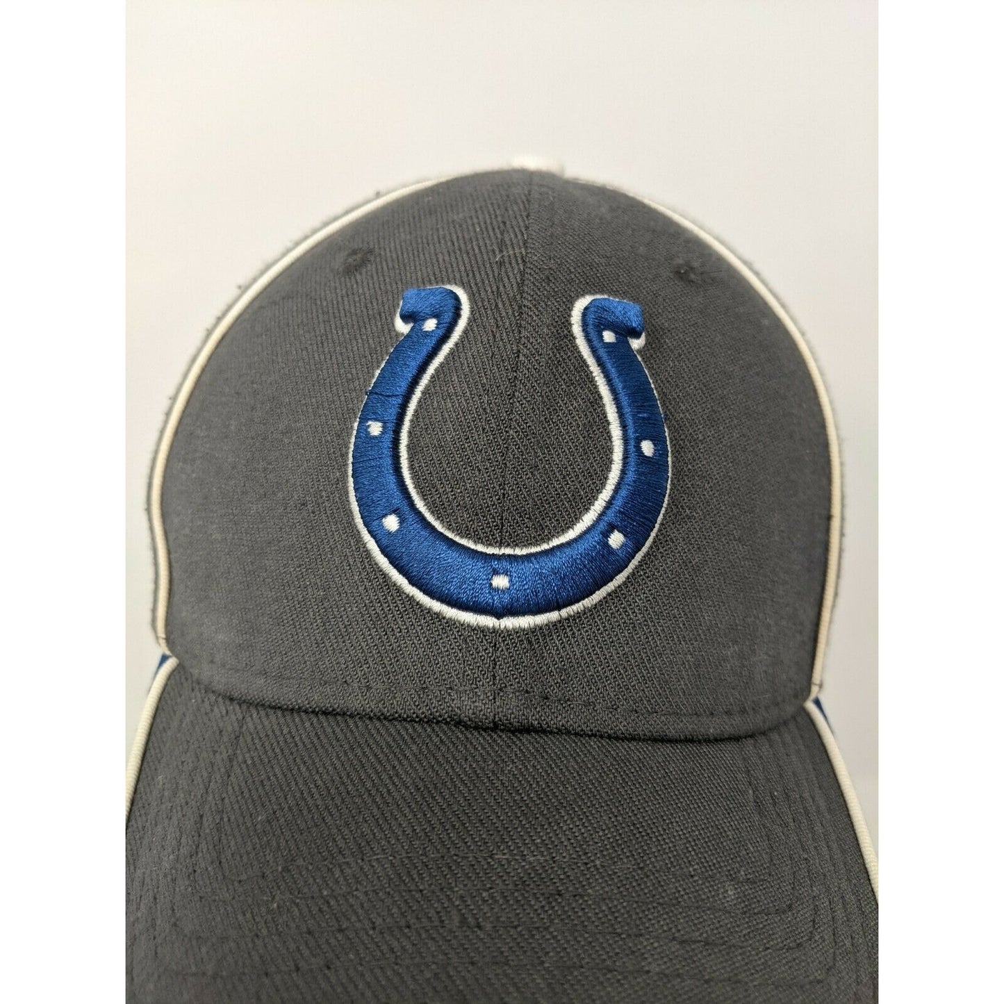 New Era 39Thirty Size Medium-Large Hat Cap Grey & Blue NFL Colts Football