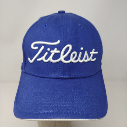 Titleist Golf Mens Pro V1 Slideback Hat Blue Adjustable Embroidered Logos