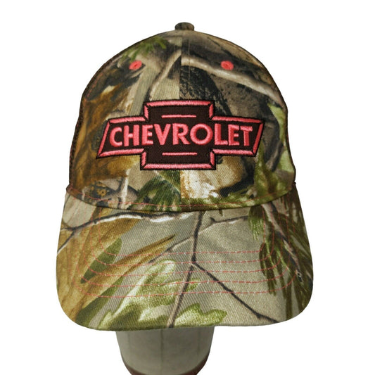 Chevrolet Womens Camo Meshback Strapback Hay Green OSFM Embroidered Logo