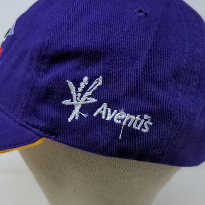 Racing for Kids Men's Strapback Hat Purple Yellow OSFA Embroidered Logo