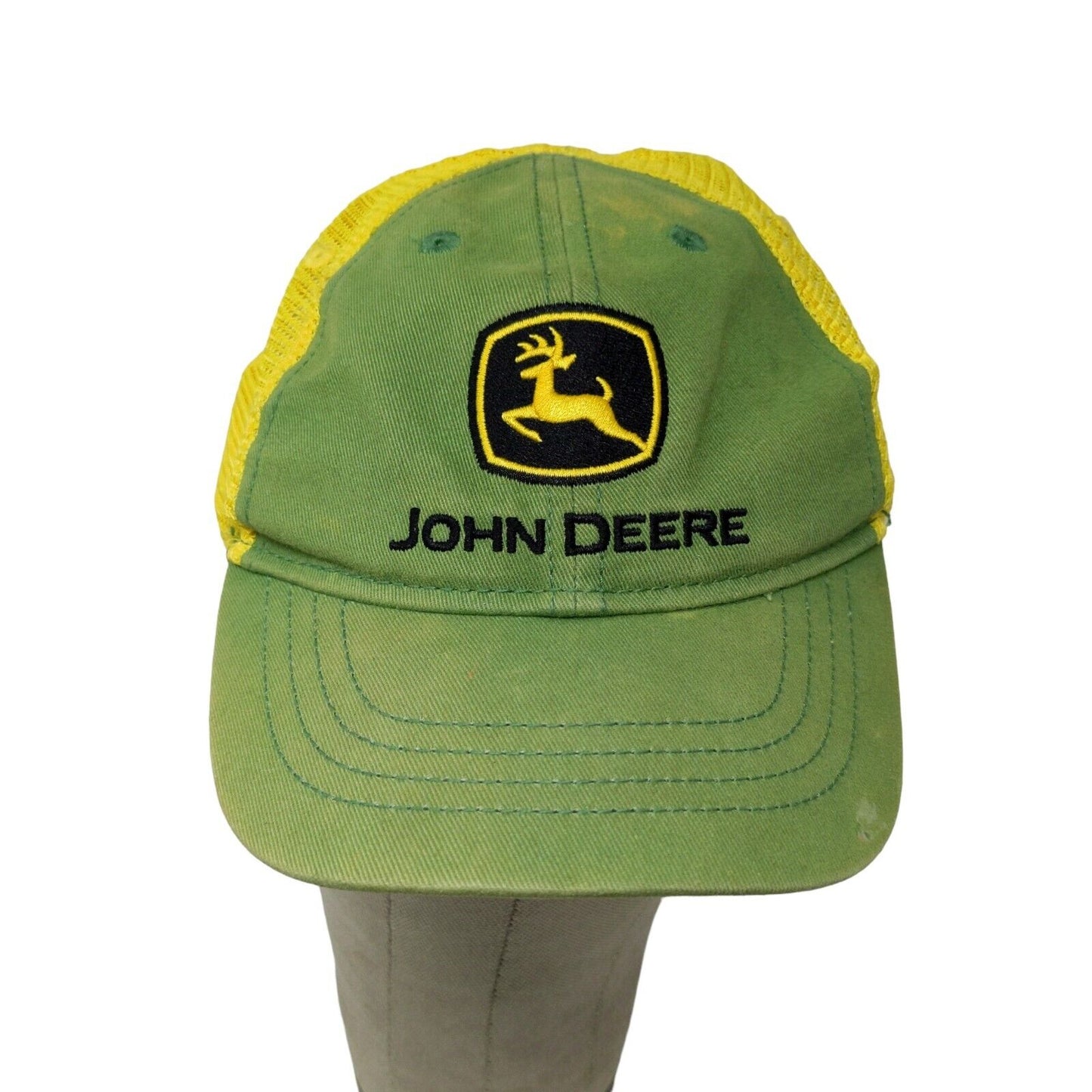 John Deere Toddler Hat Green Yellow One Size Meshback Snapback Embroidered Logo