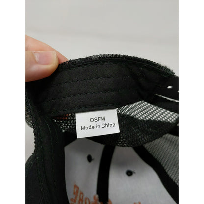 Hard Core Hunter Snapback Mesh Back Hat Embroidered Logo OSFM Black
