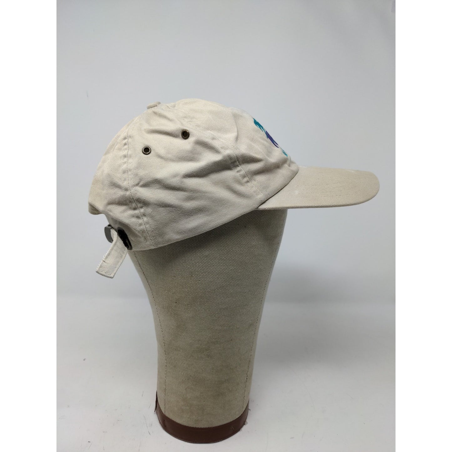 Poncies Water Sports Slideback Hat Tan Beige Embroidered Logo