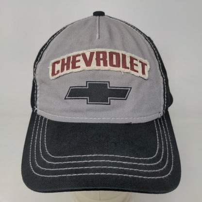 Chevrolet Men's Strapback Hat Black Gray Adjustable Graphic Logo