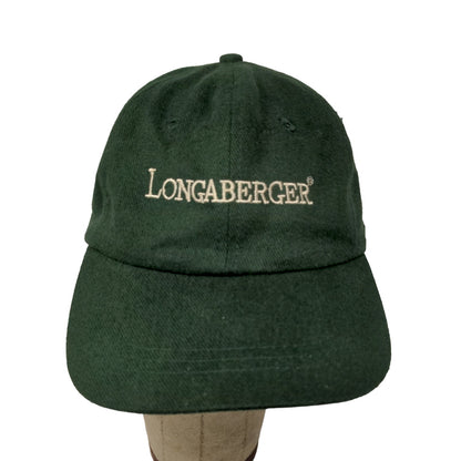 Longaberger Men's Slideback Hat Cap Green Embroidered Logo Spell Out