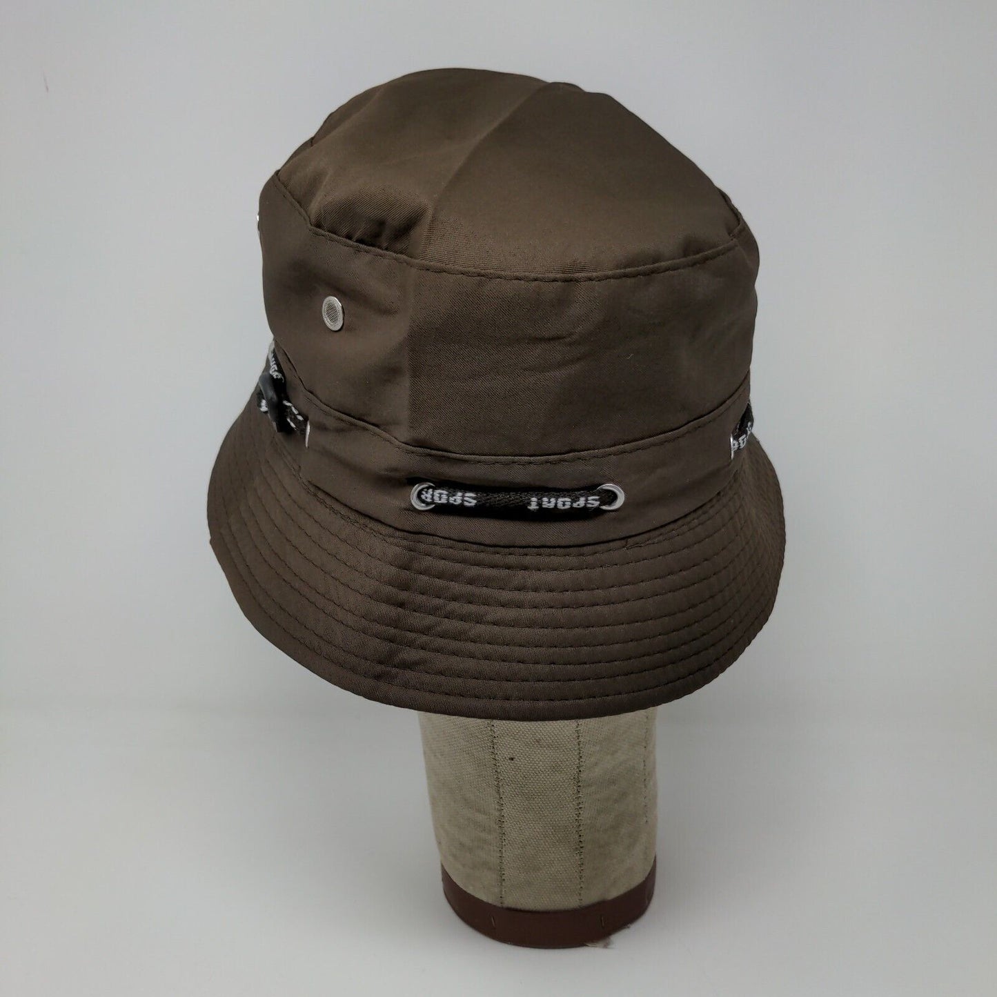 Brown Sport Bucket Hat Cap 100% Polyester Outdoors Hiking Size ?