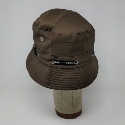 Brown Sport Bucket Hat Cap 100% Polyester Outdoors Hiking Size ?