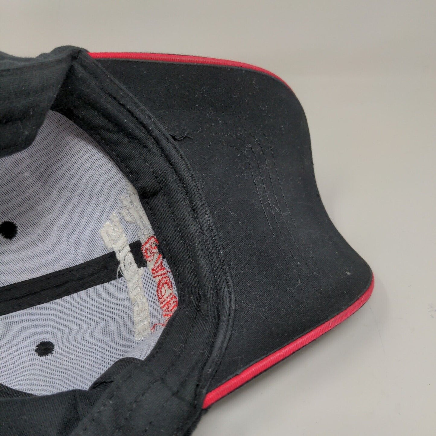 Snap On Racing Hit Wear Black Red Hat Cap Adjustable Embroidered 100 Cotton OSFA