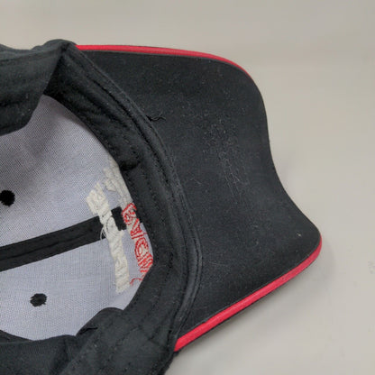 Snap On Racing Hit Wear Black Red Hat Cap Adjustable Embroidered 100 Cotton OSFA
