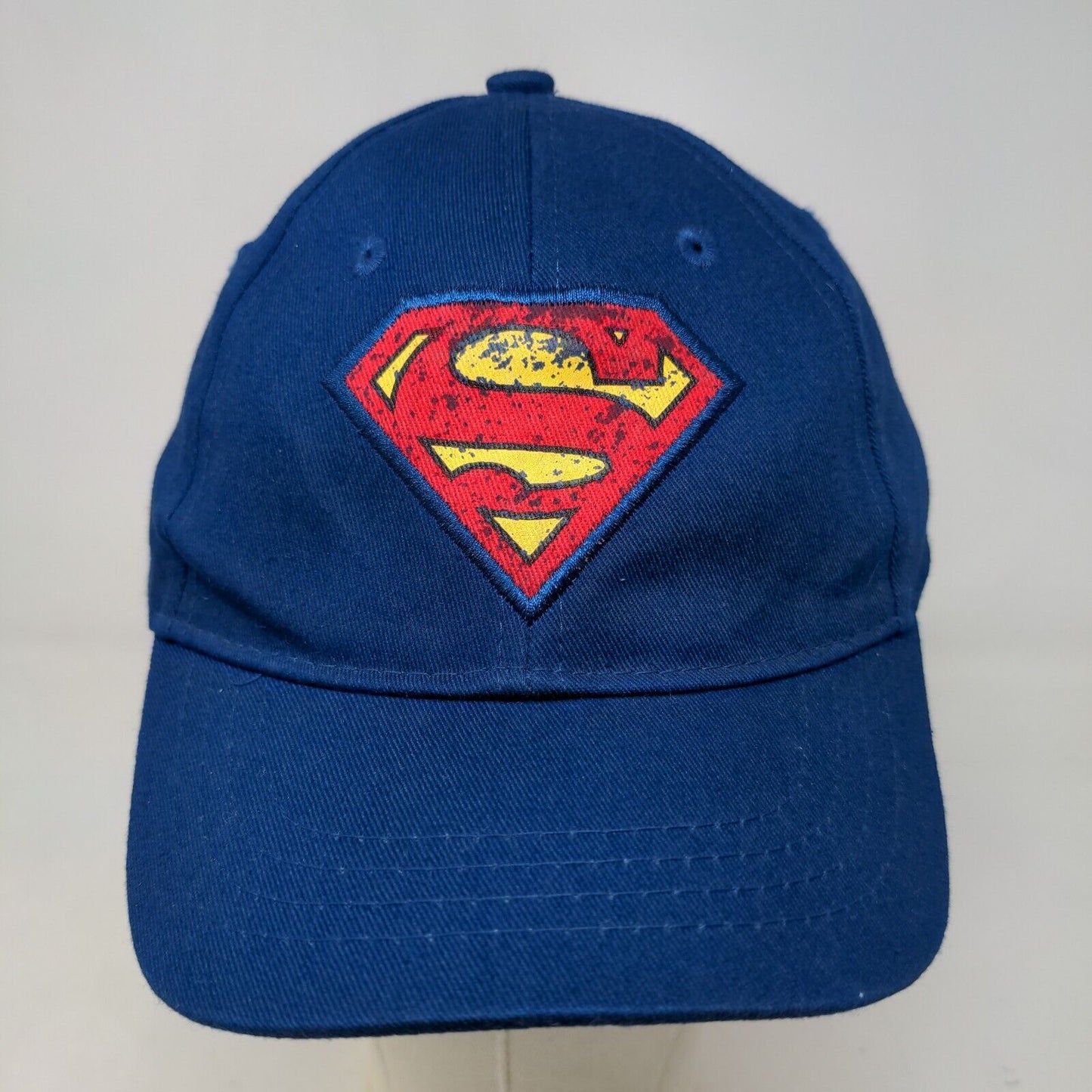 DC Comics Superman Boy's Strapback Hat Blue Size OSFM Embroidered Logo