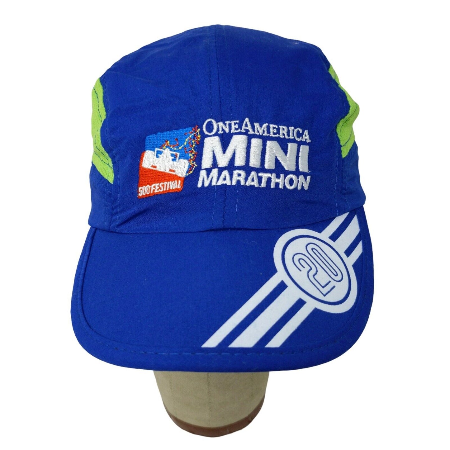 Indy 500 Festival One America Mini Marathon Blue Strapback Hat Embroidered Logo