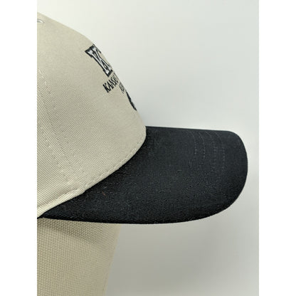 Mens KTA Kansas Trapshooters Association Hat Slideback OSFA Tan & Black Made USA