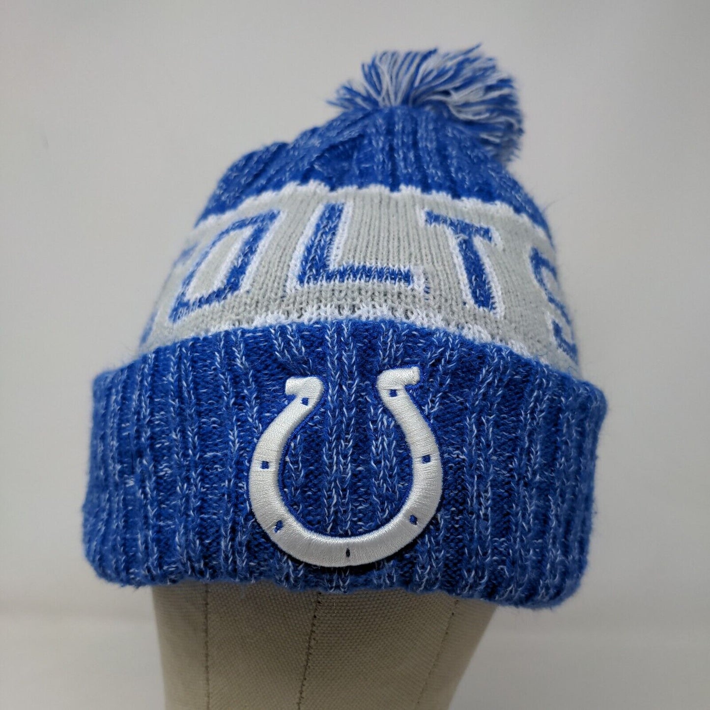 New Era Men's NFL Knit Beanie Hat Cap Indianapolis Colts Embroidered Logo Blue