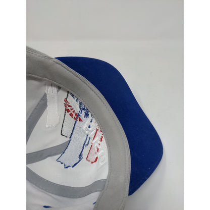 Bristol Motor Speedway Slideback Hat Embroidered Logo Spell Out Gray Blue