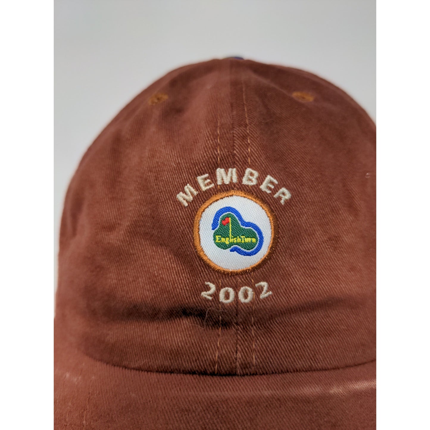 Vintage English Turn Golf Course Hat Slideback Brown Union Made in USA