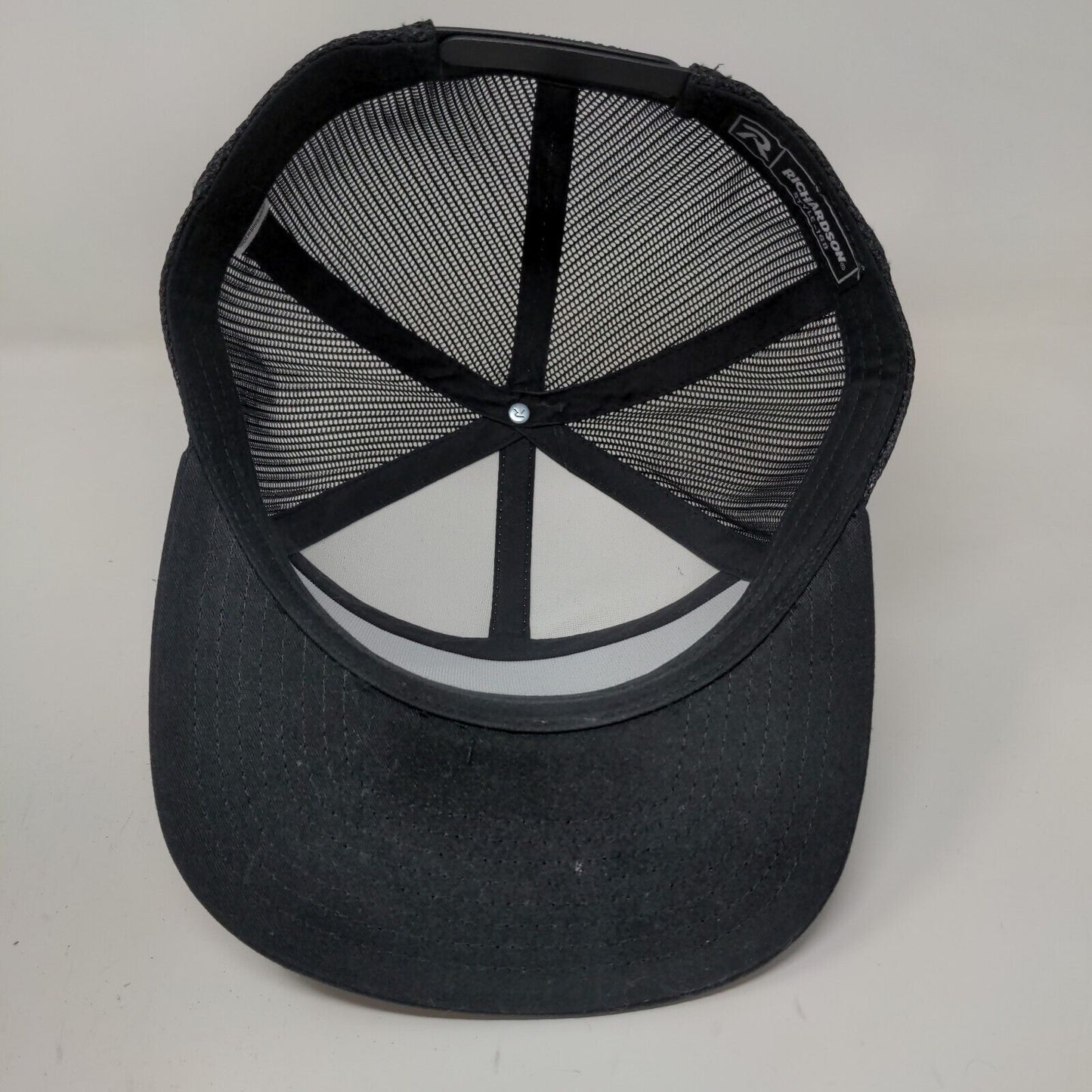 RCM Supply Men's Snapback Mesh Back Hat Cap Black Gray Patch Logo