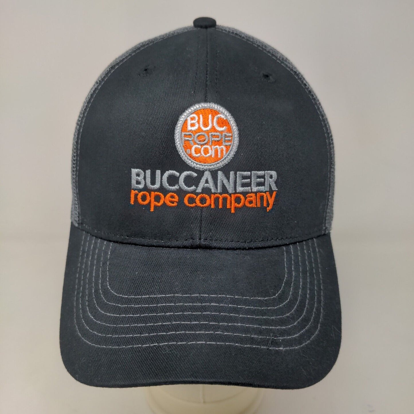 Hit Wear Men's Snapback Mesh Back Hat Black Size OSFM Embroidered Buccaneer Rope