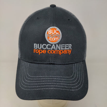 Hit Wear Men's Snapback Mesh Back Hat Black Size OSFM Embroidered Buccaneer Rope