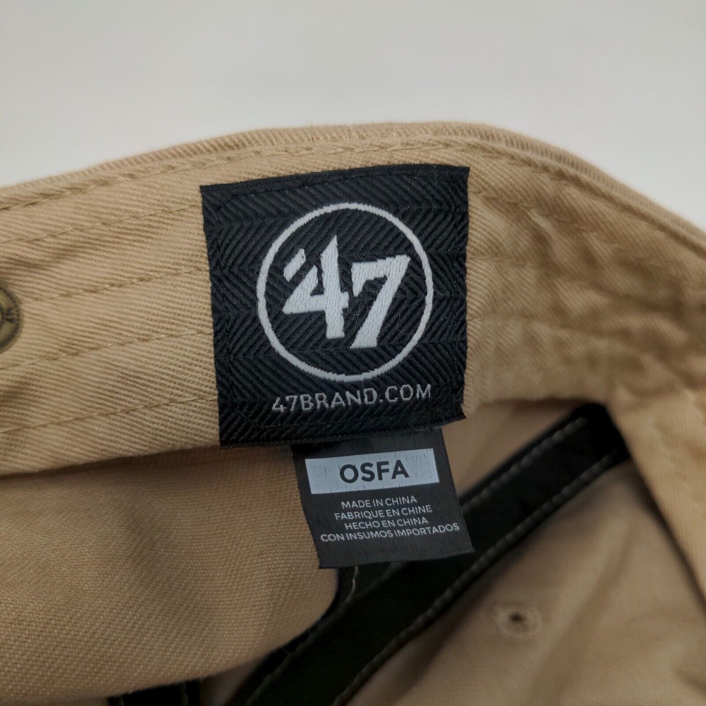 '47 Brand Men's Slideback Hat Tan Size OSFA Embroidered Logo Make or Break