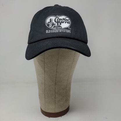 Cracker Barrel Strapback Hat Black Adjustable Embroidered Logo