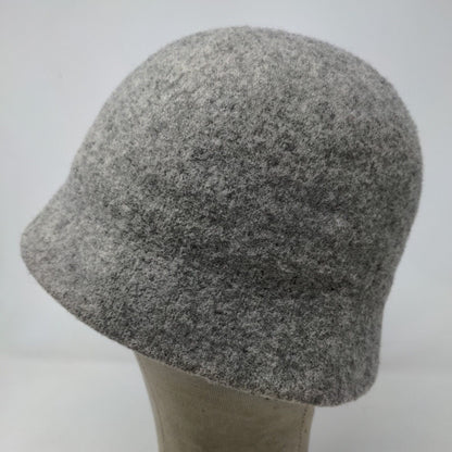 American Eagle Women's Bucket Hat Gray Knit Flower Accent Wool Blend