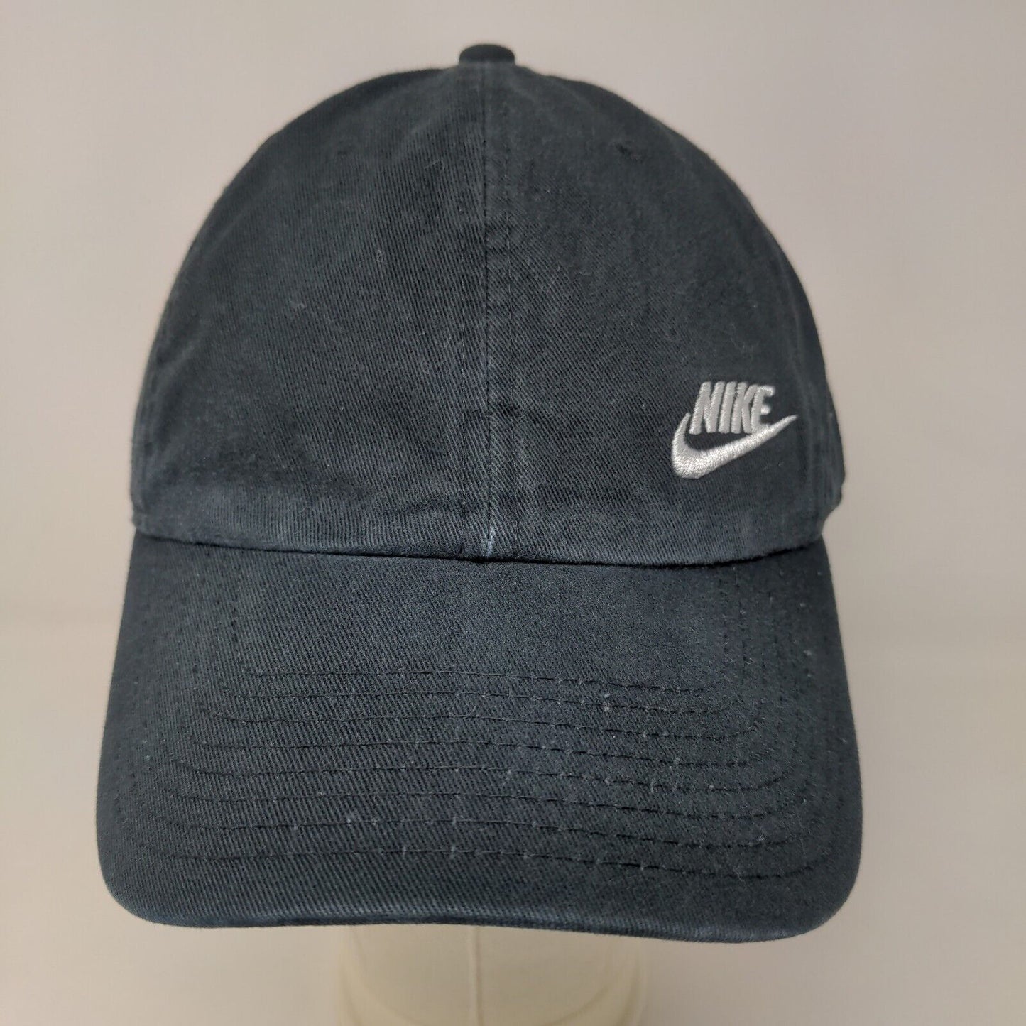 Nike S1ze Heritage 86 Mens Slideback Hat Black Size OSFM Embroidered Logo Swoosh