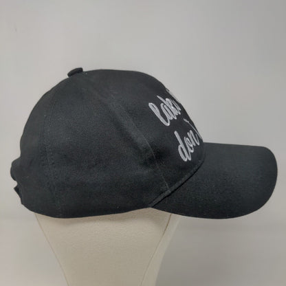 C.C. Exclusives Women's Strapback Hat Black Lake Hair Don't Care Embroidered