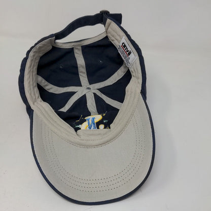 Anvil Men's Slideback Hat Blue Adjustable Embroidered SN Logo Cotton