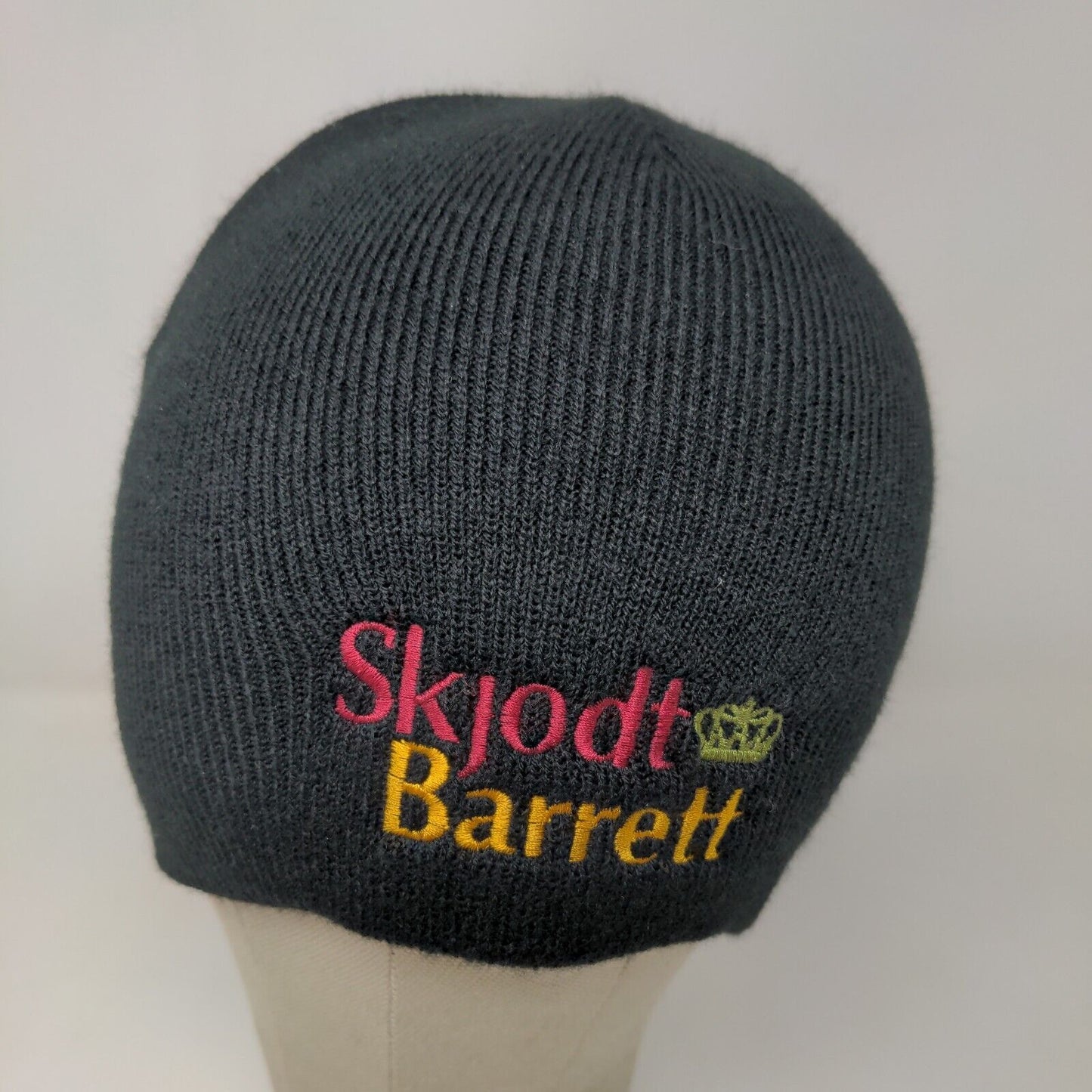 Skjodt Barret Men's Employee Beanie Hat Cap Black OSFA Embroidered Logo