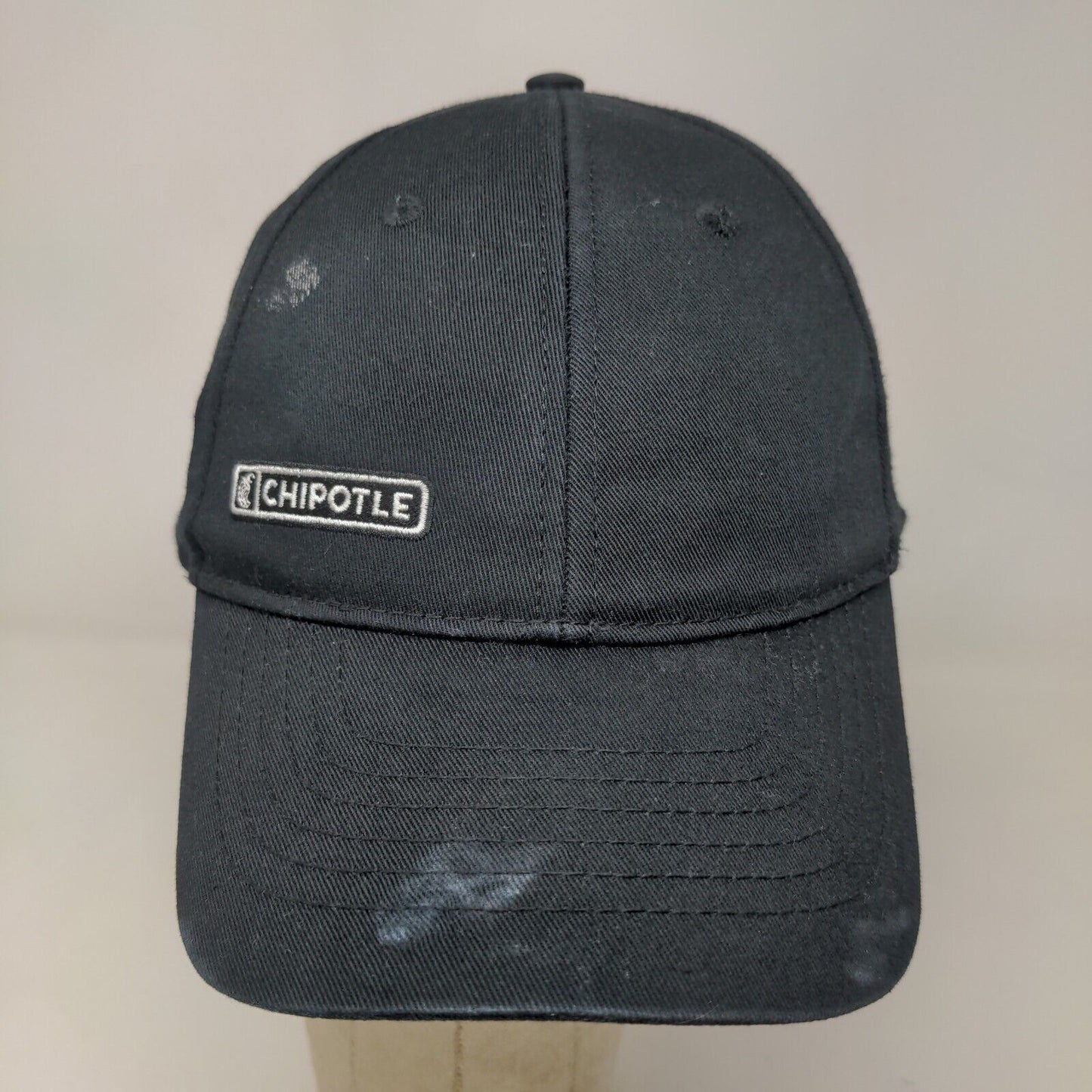 Chipotle Men's Strapback Employee Uniform Hat Black Embroidered Logo