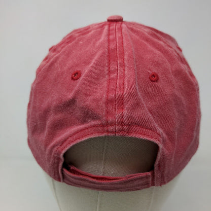 Unbranded Men's Strapback Hat Red Size OSFM Blank Vent Holes Adjustable