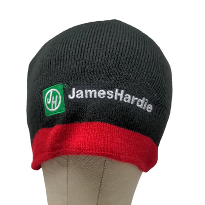 James Hardie Men's Knit Beanie Hat Cap Black Embroidered Logo
