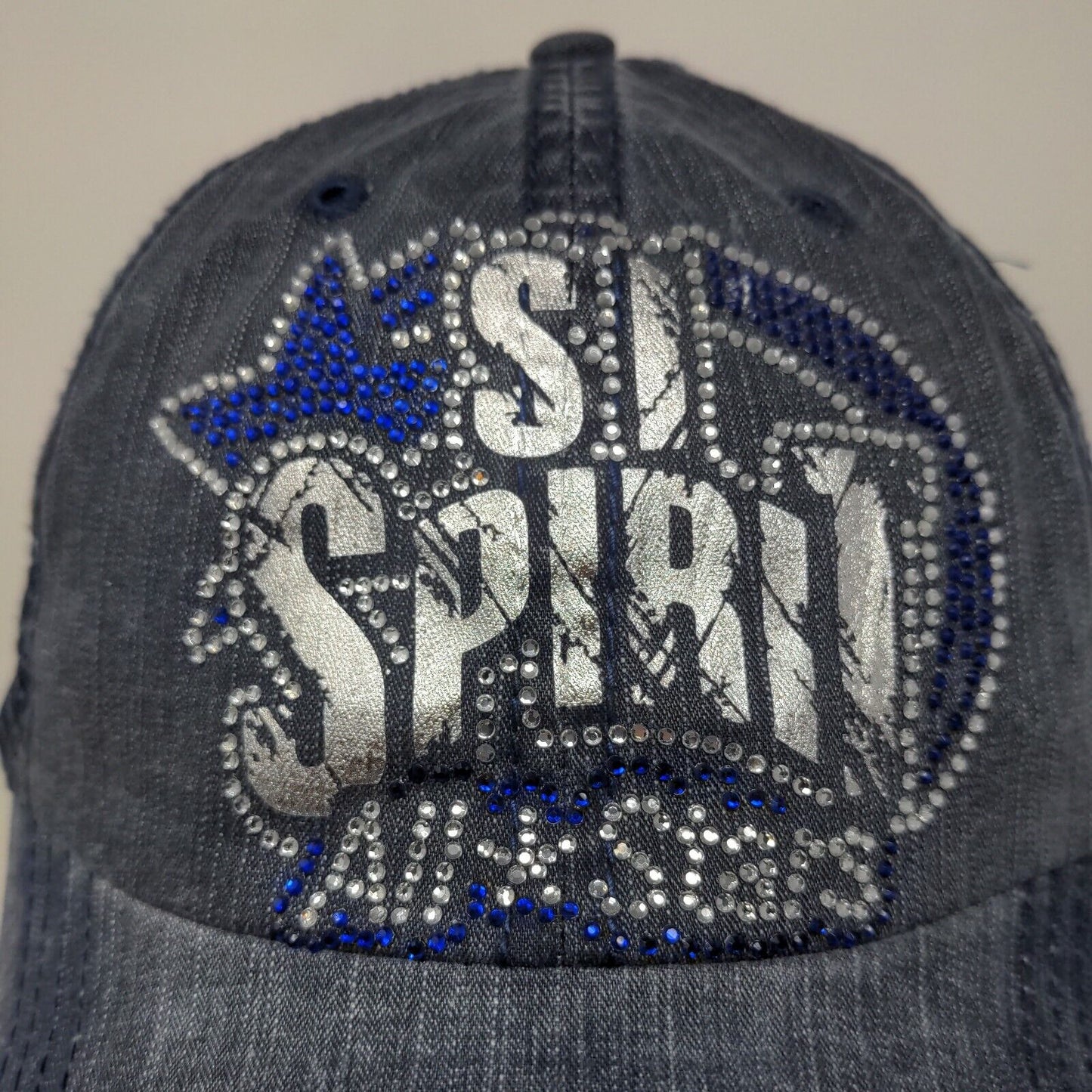 SI Spirit All Stars Women's Strapback Mesh Back Hat Blue OSFAS Shiny Graphic