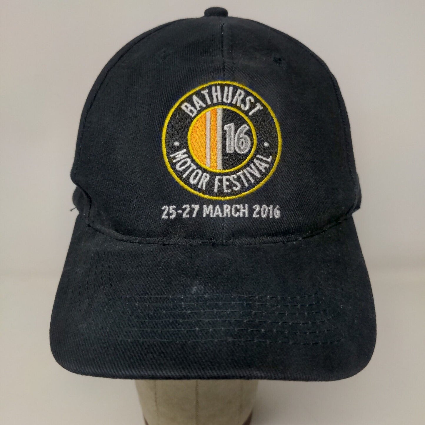 Bathurst Motor Festival 2016 Strapback Hat Black OSFA Embroidered Logo