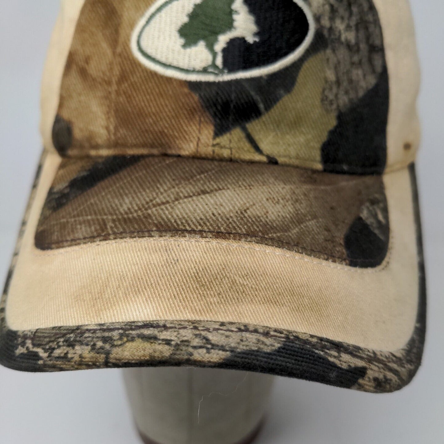 Mossy Oak Cross Country Cap Trucker Hat 2706 White & Camo Adjustable Logo