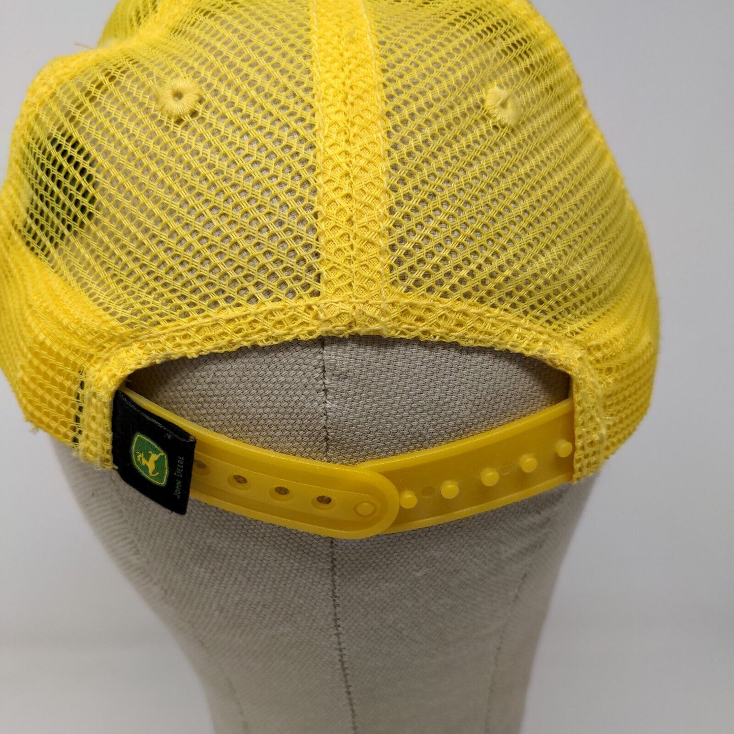 John Deere Toddler Snapback Mesh Back Hat One Size Green Yellow Embroidered Logo