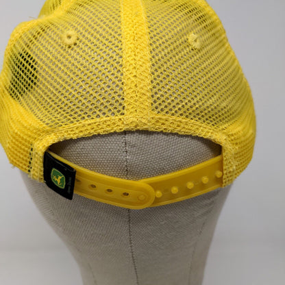 John Deere Toddler Snapback Mesh Back Hat One Size Green Yellow Embroidered Logo