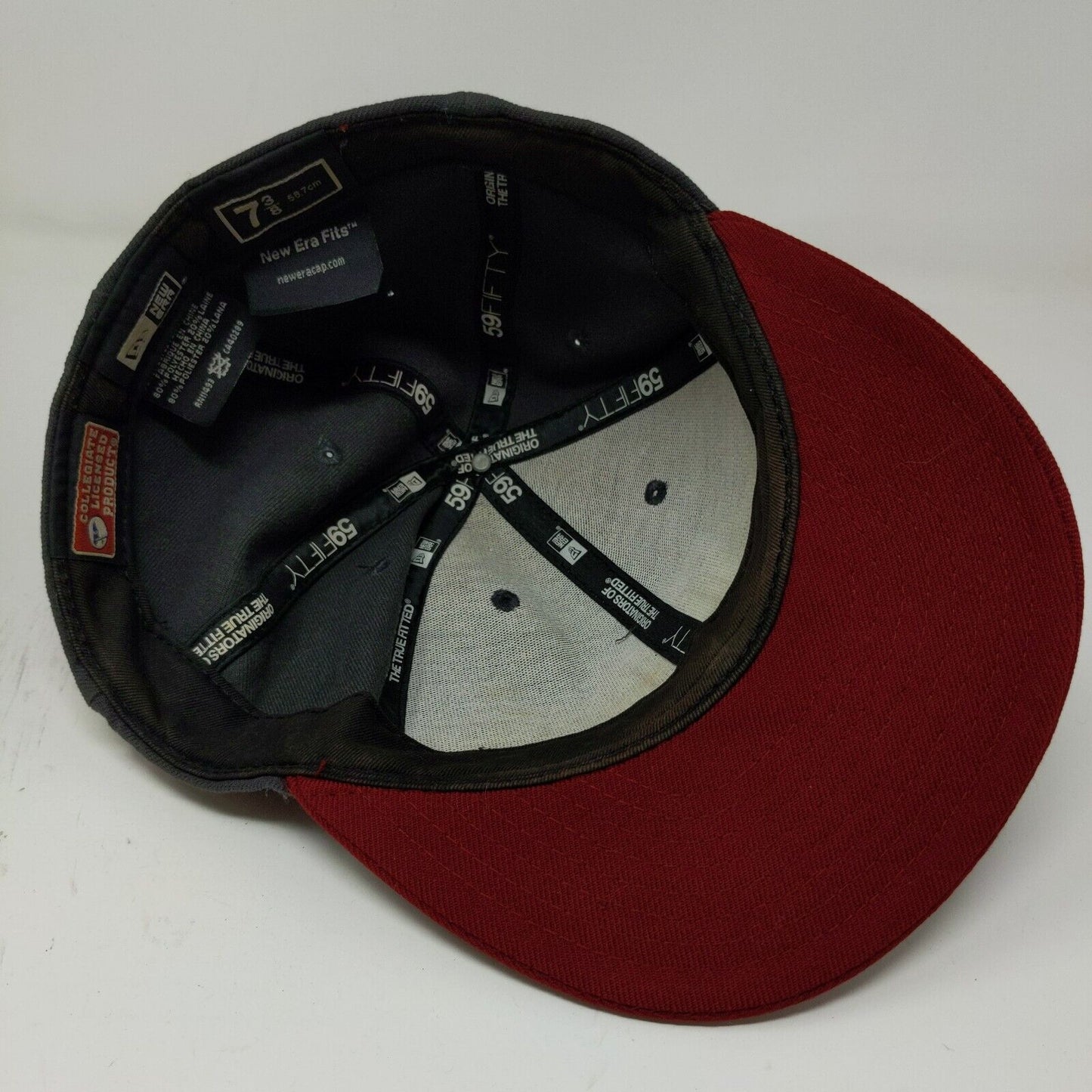 New Era Mens IU Hoosiers Indiana University Fitted Hat Blue Red Size 7 3/8