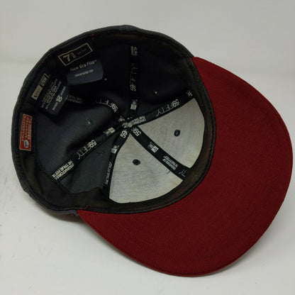 New Era Mens IU Hoosiers Indiana University Fitted Hat Blue Red Size 7 3/8