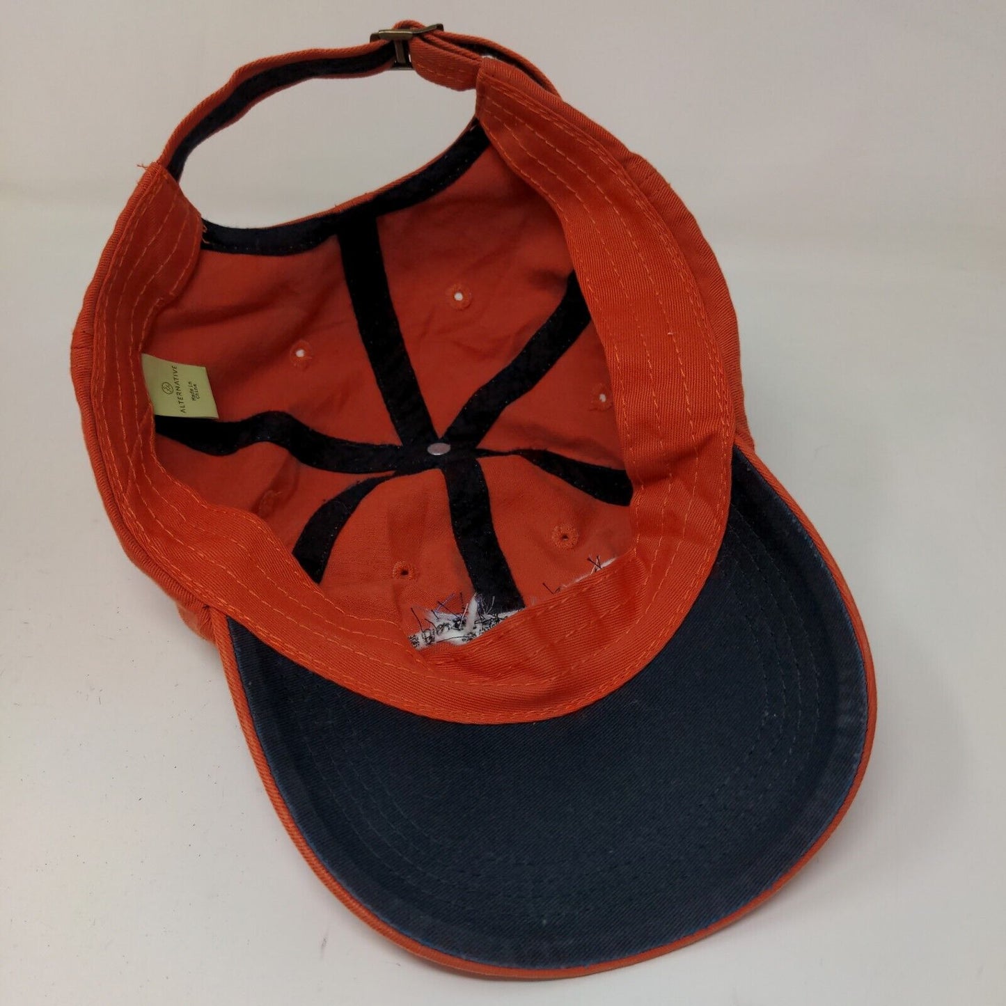 Alternative Men's Slideback Hat Orange Adjustable Embroidered Mt Agamenticus