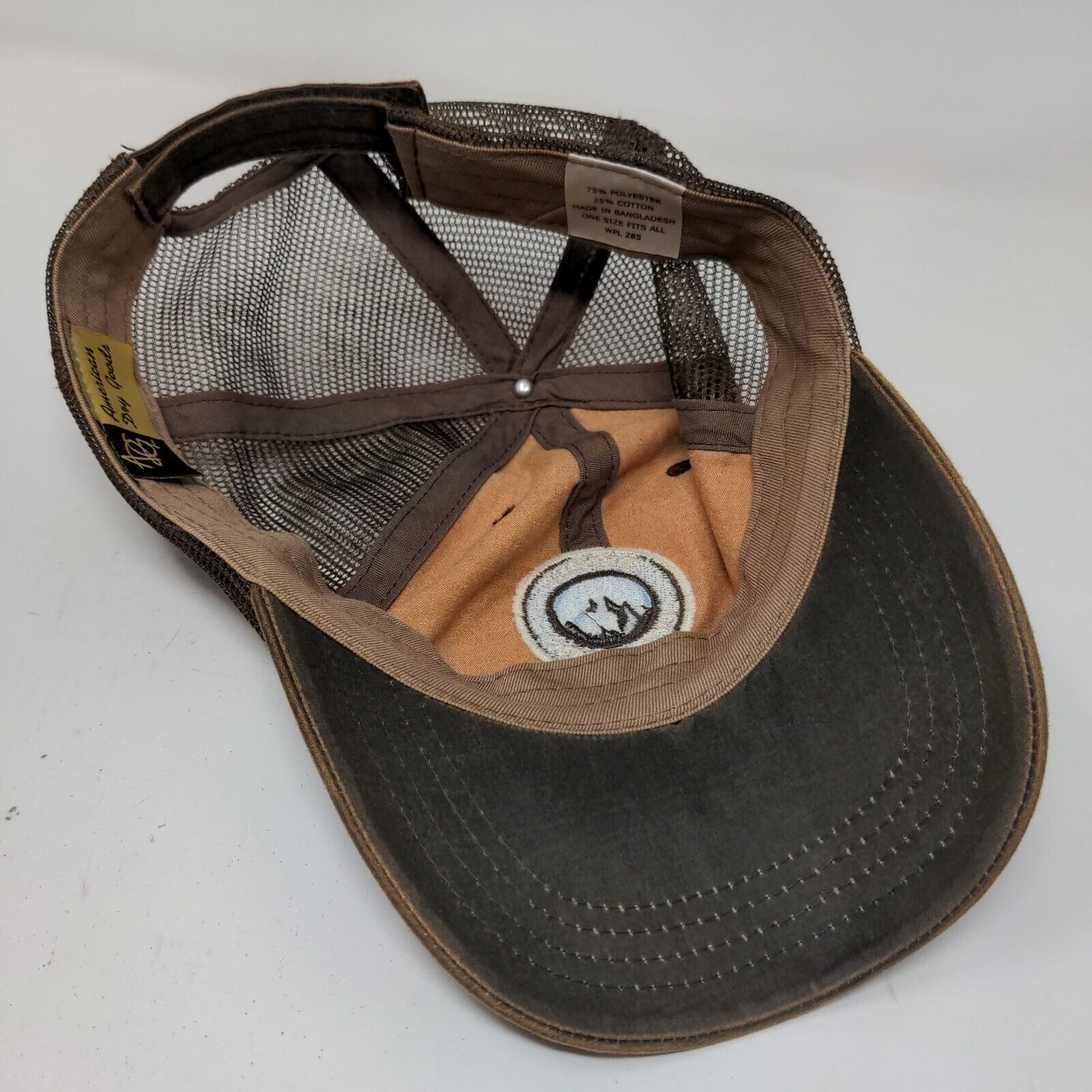 Pitkin Colorado Men's Strapback Mesh Back Hat Brown OSFA Embroidered Logo