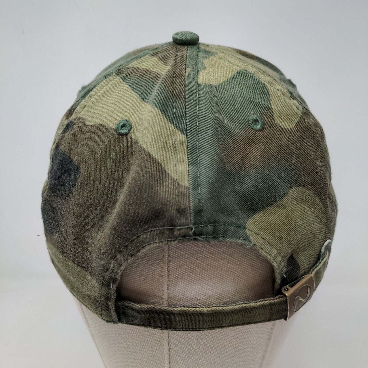 Newhattan Men's Slideback Hat Camo Green OSFA Embroidered City On a Hill Logo