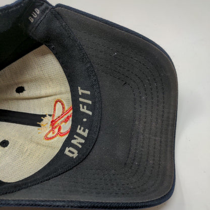 Budweiser One Fit Mens Hat Blue OSFA Embroidered Logo Acrylic Blend