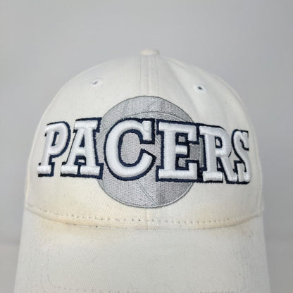 Drew Pearson Mens NBA Indiana Pacers Strapback Hat White OSFA Embroidered Logo