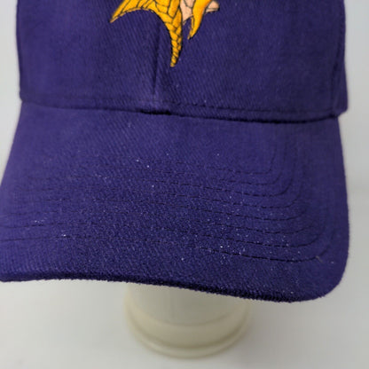 NFL Men's Strapback Hat Purple OSFA Minnesota Vikings Embroidered Logo Cotton