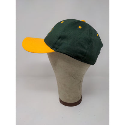 OTTO Strapback Hat Embroidered BB Logo OSFM Green Yellow Adjustable