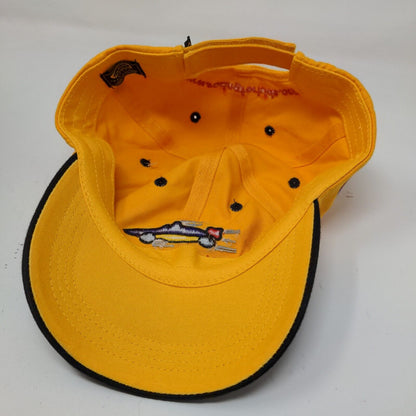 Racing for Kids Men's Strapback Hat Yellow Autographed Embroidered Logo