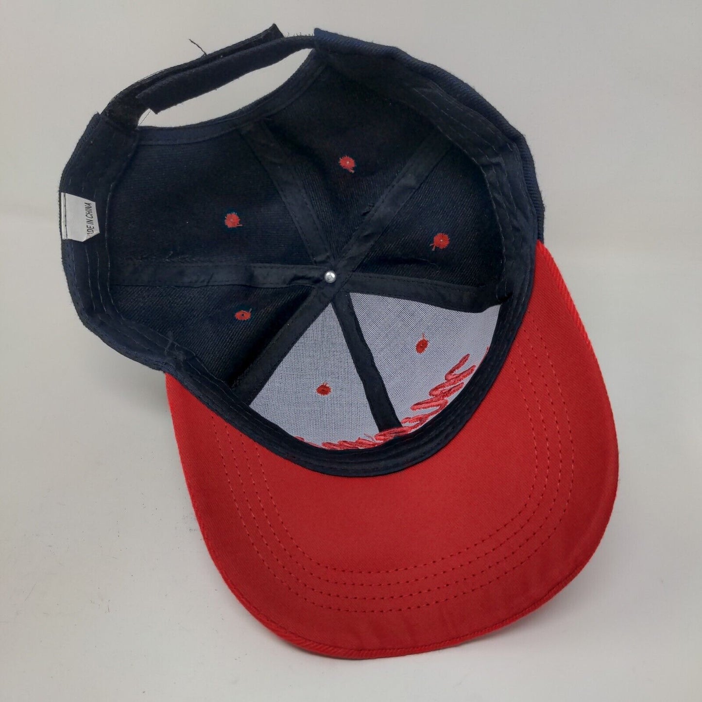 Unbranded Men's Strapback Hat Blue Red Embroidered Miami FL Logo